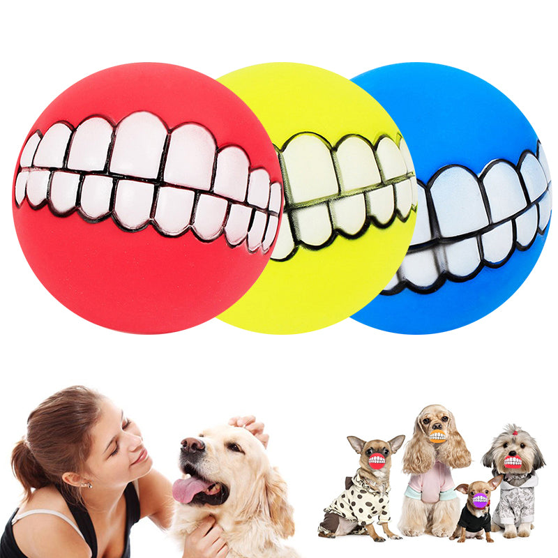 Pelota de silicona masticable para perros de razas grandes